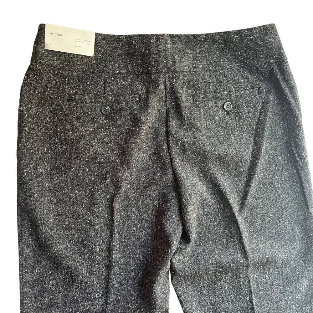 LOFT Ann Taylor Trouser Pant Original Black Size 6 NWT Mid Rise 30W 32L - Picture 10 of 11